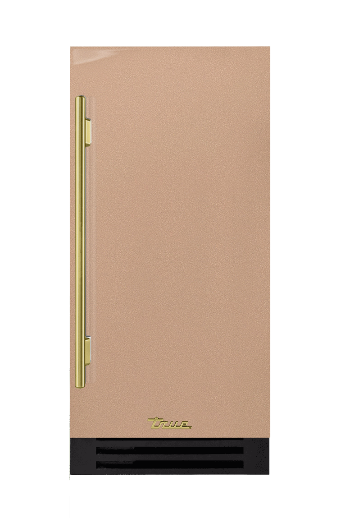 ADA Height Clear Ice Machine, Right Hinged, Champagne, Brass Hardware TUIADA15RSA179H01