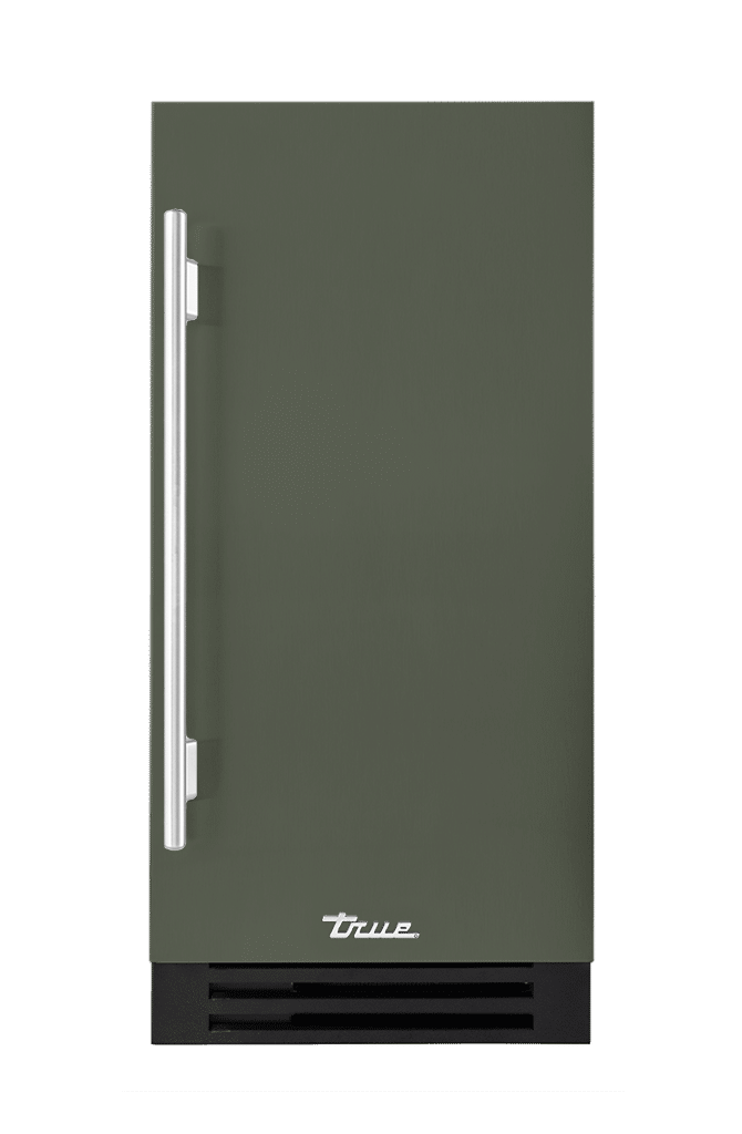 ADA Height Clear Ice Machine, Right Hinged, Olive, Chrome Hardware TUIADA15RSA238H02