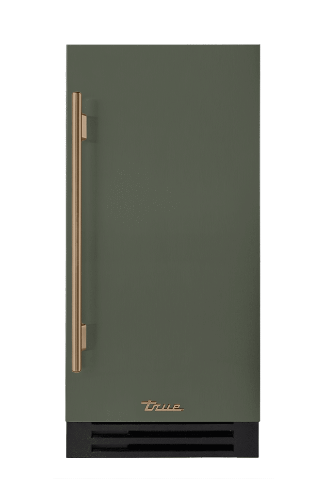 ADA Height Clear Ice Machine, Right Hinged, Olive, Gold Hardware TUIADA15RSA238H08