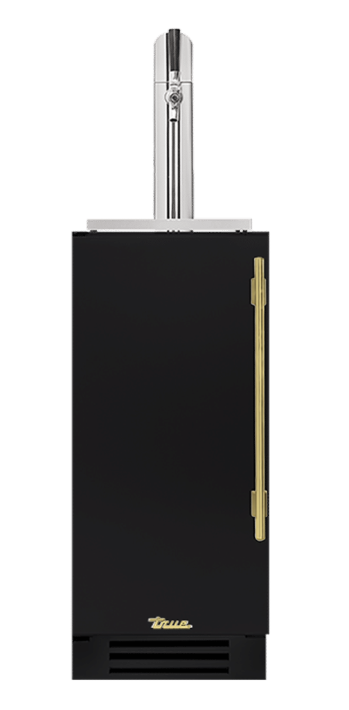 Undercounter Beverage Dispenser, Left Hinged, Matte Black, Brass Hardware TUR15BDLOPCDSK027H01