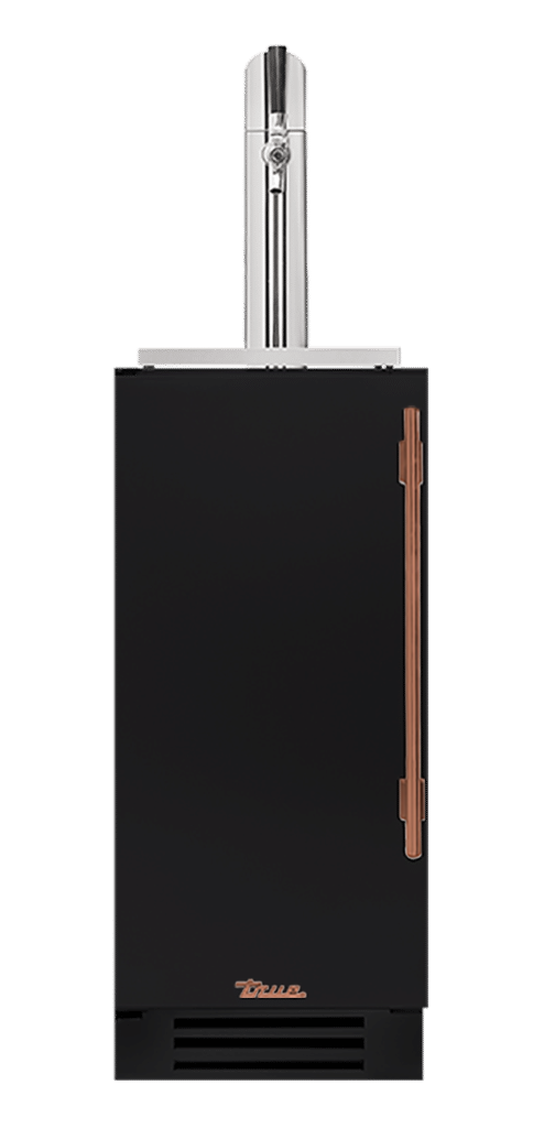 Undercounter Beverage Dispenser, Left Hinged, Matte Black, Copper Hardware TUR15BDLOPCDSK027H03