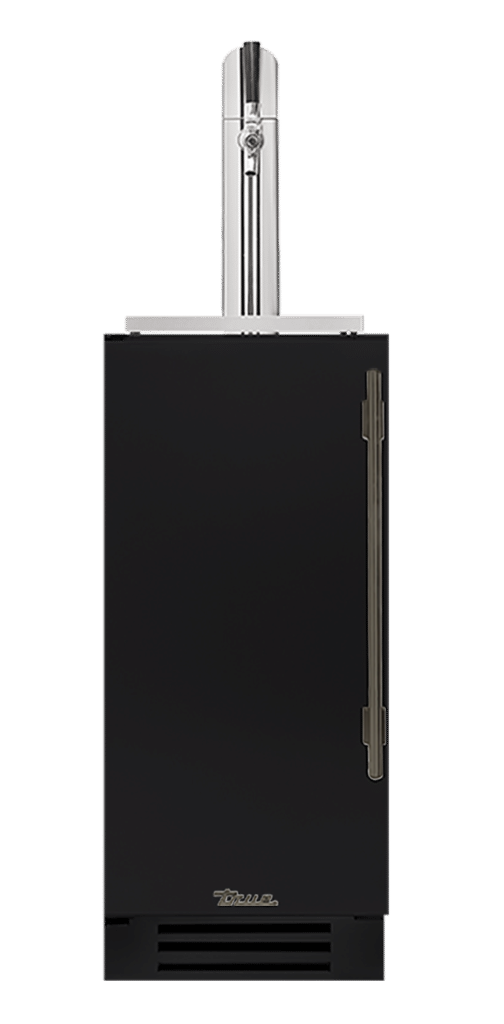 Undercounter Beverage Dispenser, Left Hinged, Matte Black, Pewter Hardware TUR15BDLOPCDSK027H05