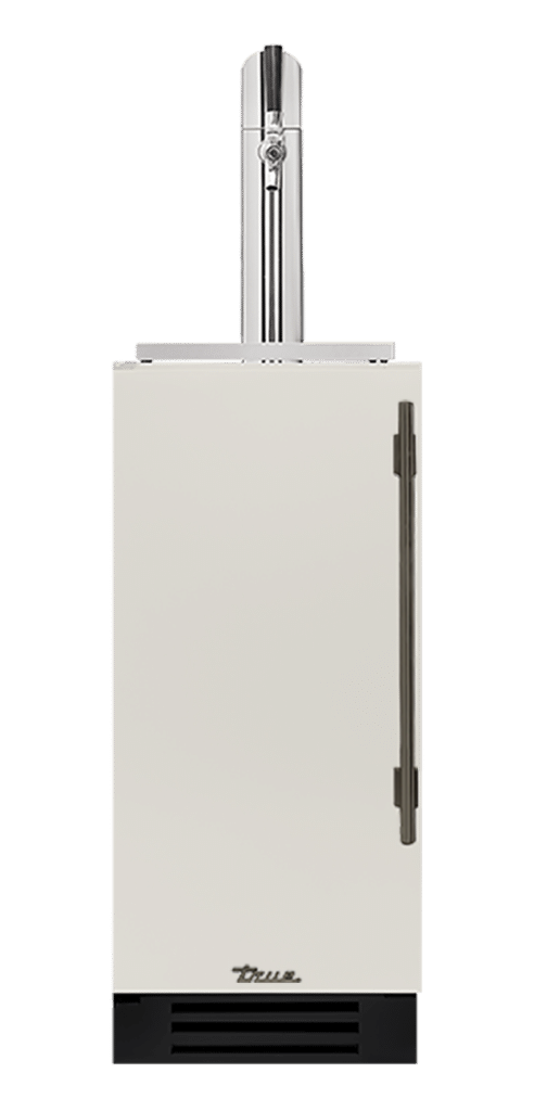 Undercounter Beverage Dispenser, Left Hinged, Antique White, Pewter Hardware TUR15BDLOPCDSK050H05