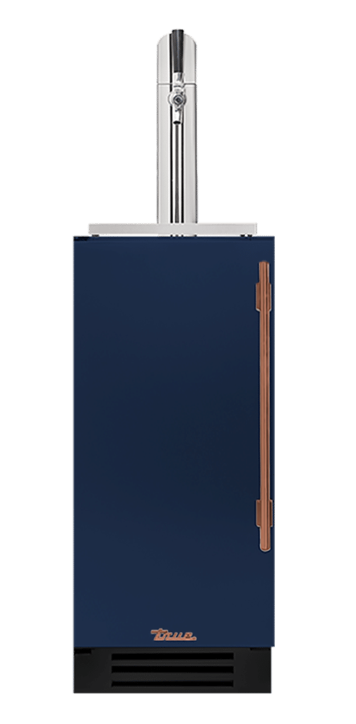 Undercounter Beverage Dispenser, Left Hinged, Cobalt, Copper Hardware TUR15BDLOPCDSK078H03