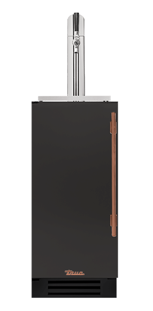 Undercounter Beverage Dispenser, Left Hinged, Ultra Matte Black, Copper Hardware TUR15BDLOPCDSK085H03