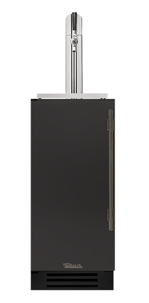 Undercounter Beverage Dispenser, Left Hinged, Ultra Matte Black, Pewter Hardware TUR15BDLOPCDSK085H05