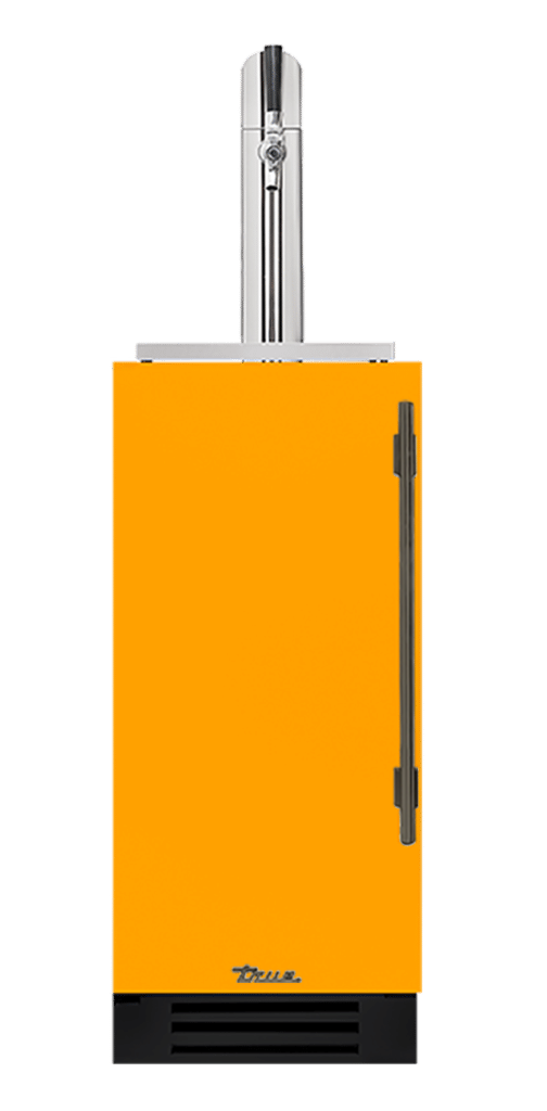 Undercounter Beverage Dispenser, Left Hinged, Saffron, Pewter Hardware TUR15BDLOPCDSK103H05