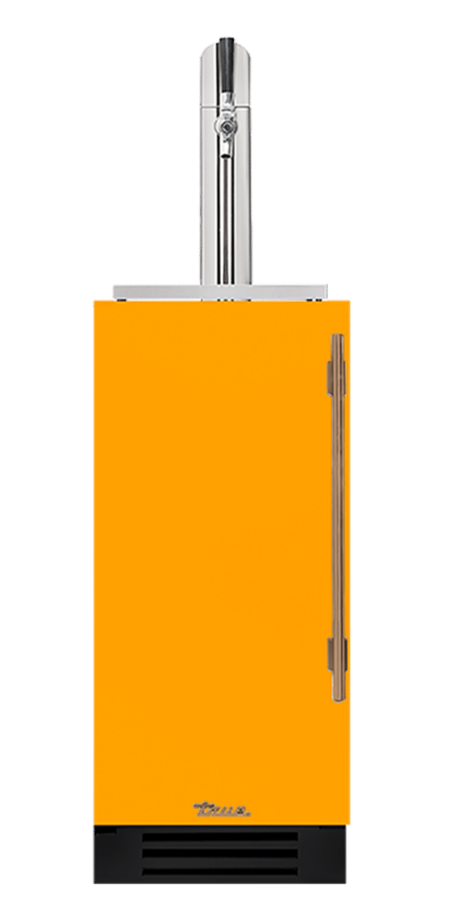 Undercounter Beverage Dispenser, Left Hinged, Saffron, Gold Hardware TUR15BDLOPCDSK103H08