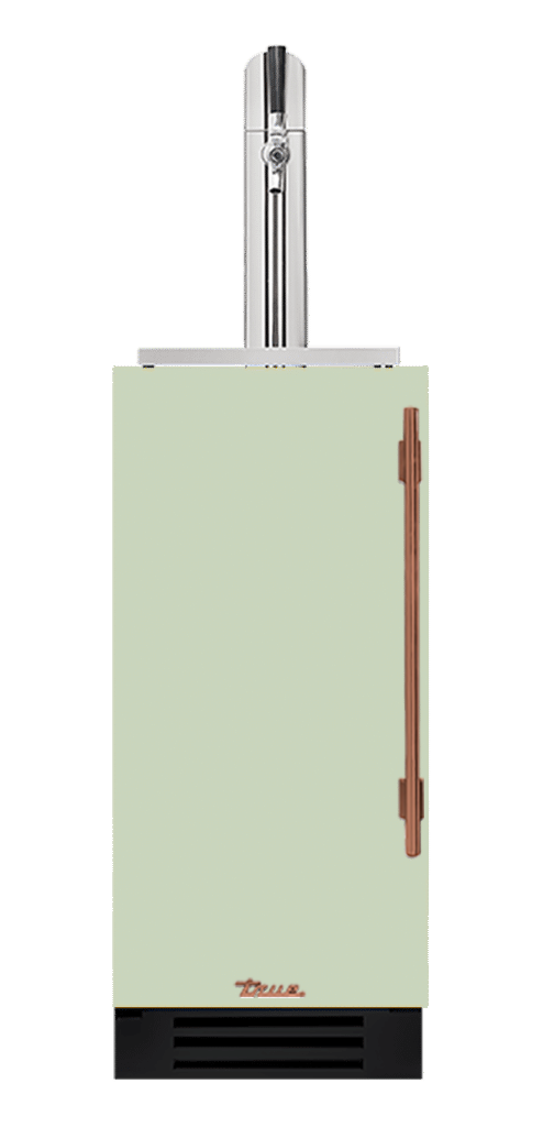 Undercounter Beverage Dispenser, Left Hinged, Sage, Copper Hardware TUR15BDLOPCDSK129H03