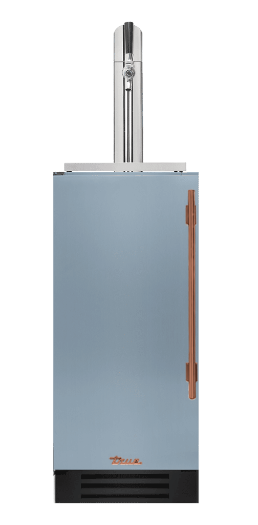 Undercounter Beverage Dispenser, Left Hinged, Bluestone, Copper Hardware TUR15BDLOPCDSK152H03