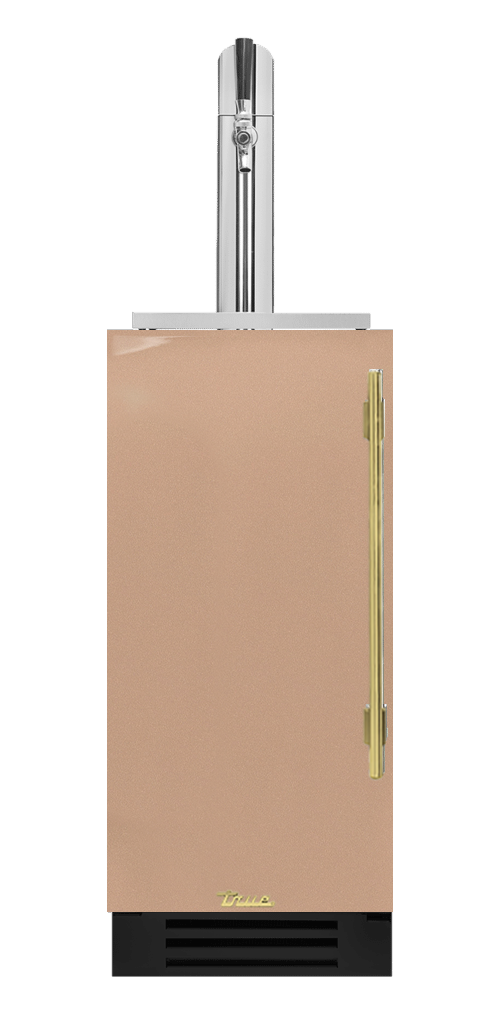 Undercounter Beverage Dispenser, Left Hinged, Champagne, Brass Hardware TUR15BDLOPCDSK179H01