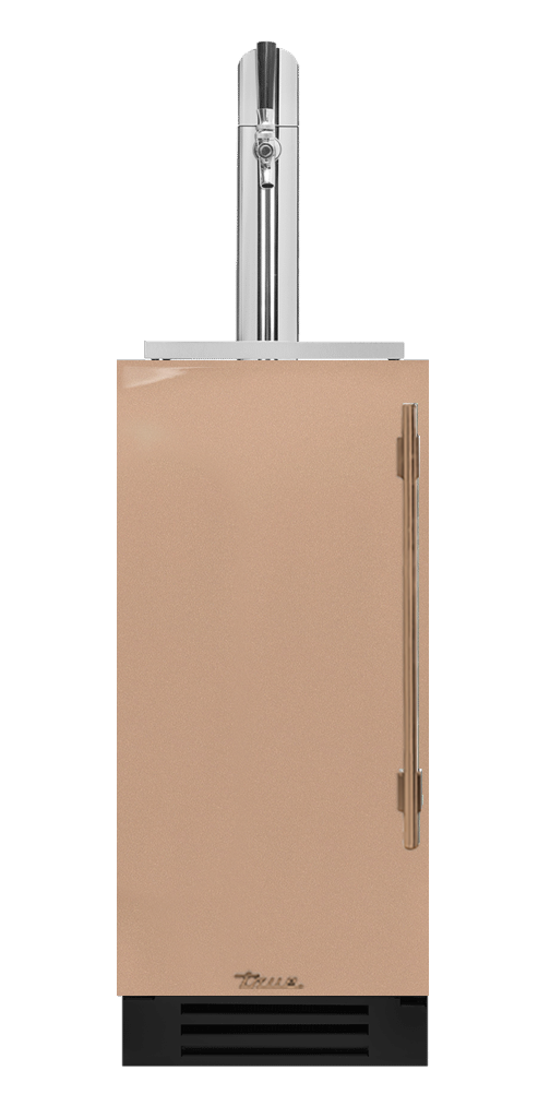 Undercounter Beverage Dispenser, Left Hinged, Champagne, Gold Hardware TUR15BDLOPCDSK179H08