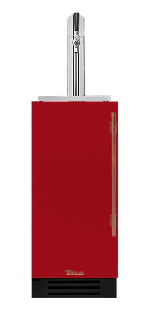 Undercounter Beverage Dispenser, Left Hinged, Crimson, Copper Hardware TUR15BDLOPCDSK193H03