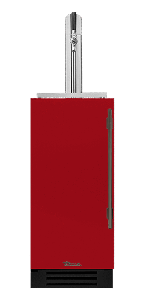 Undercounter Beverage Dispenser, Left Hinged, Crimson, Pewter Hardware TUR15BDLOPCDSK193H05
