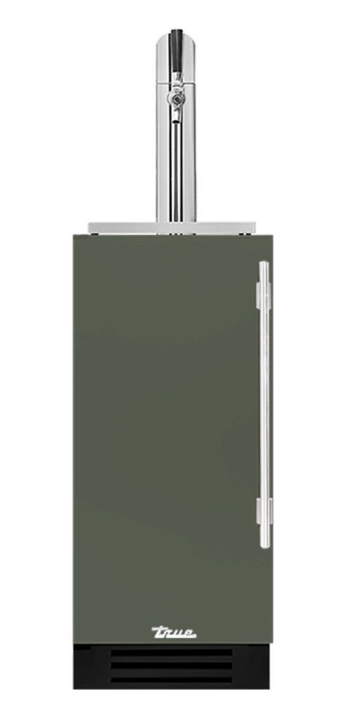 Undercounter Beverage Dispenser, Left Hinged, Olive, Chrome Hardware TUR15BDLOPCDSK238H02