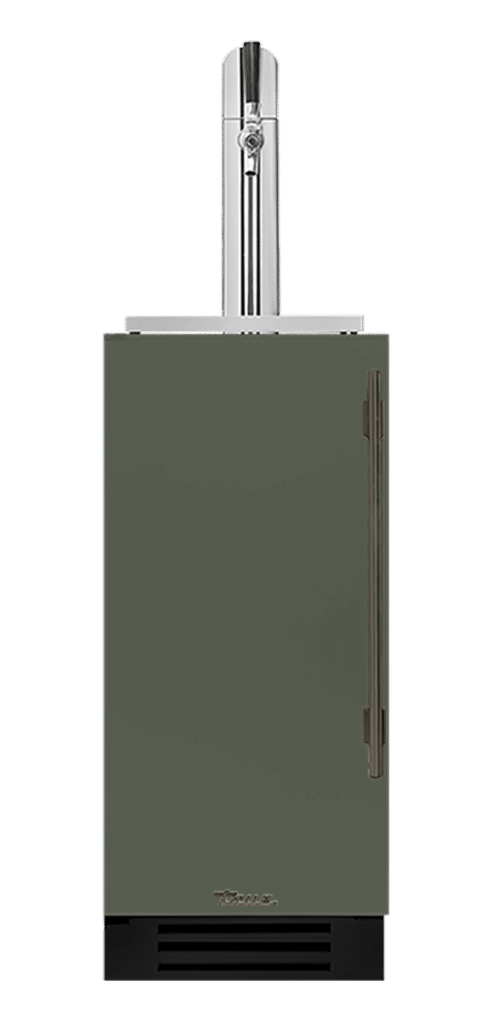 Undercounter Beverage Dispenser, Left Hinged, Olive, Pewter Hardware TUR15BDLOPCDSK238H05