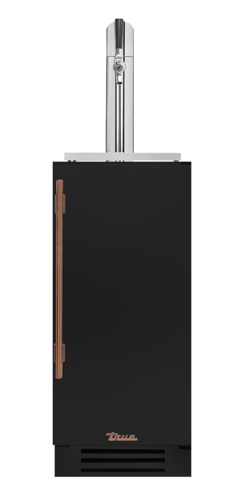 Undercounter Beverage Dispenser, Right Hinged, Matte Black, Copper Hardware TUR15BDROPCDSK027H03