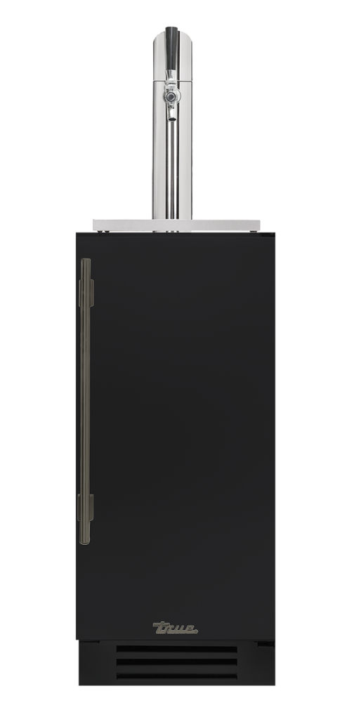 Undercounter Beverage Dispenser, Right Hinged, Matte Black, Pewter Hardware TUR15BDROPCDSK027H05