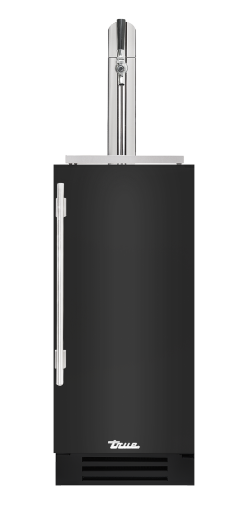 Undercounter Beverage Dispenser, Right Hinged, Gloss Black, Chrome Hardware TUR15BDROPCDSK044H02