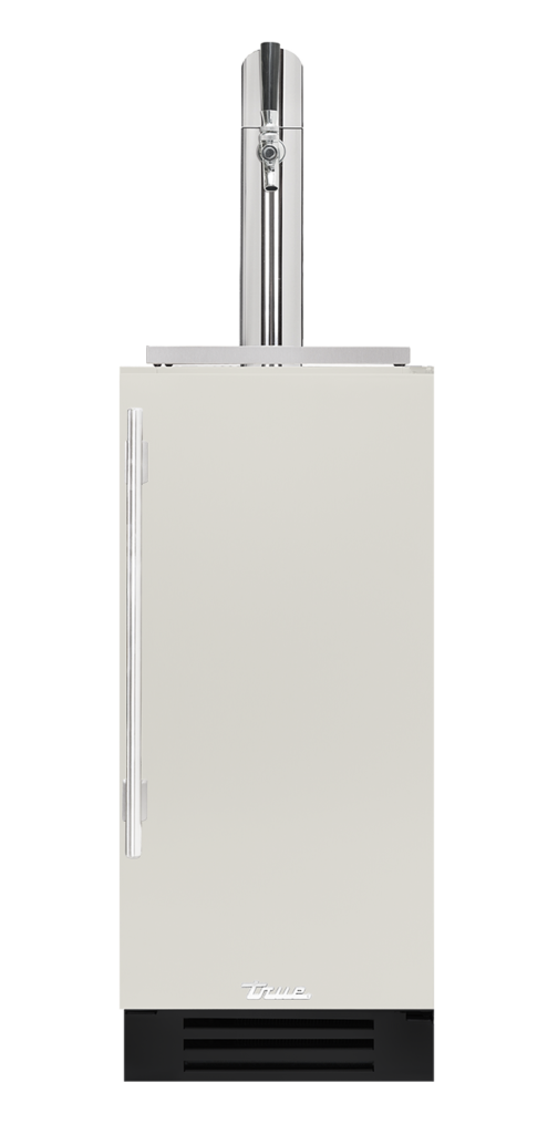 Undercounter Beverage Dispenser, Right Hinged, Antique White, Chrome Hardware TUR15BDROPCDSK050H02
