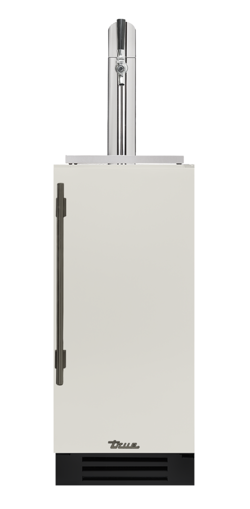 Undercounter Beverage Dispenser, Right Hinged, Antique White, Pewter Hardware TUR15BDROPCDSK050H05