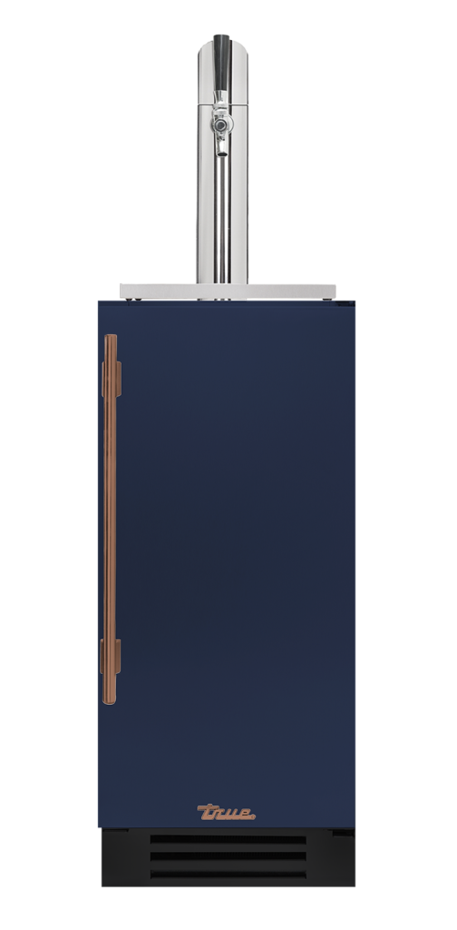 Undercounter Beverage Dispenser, Right Hinged, Cobalt, Copper Hardware TUR15BDROPCDSK078H03