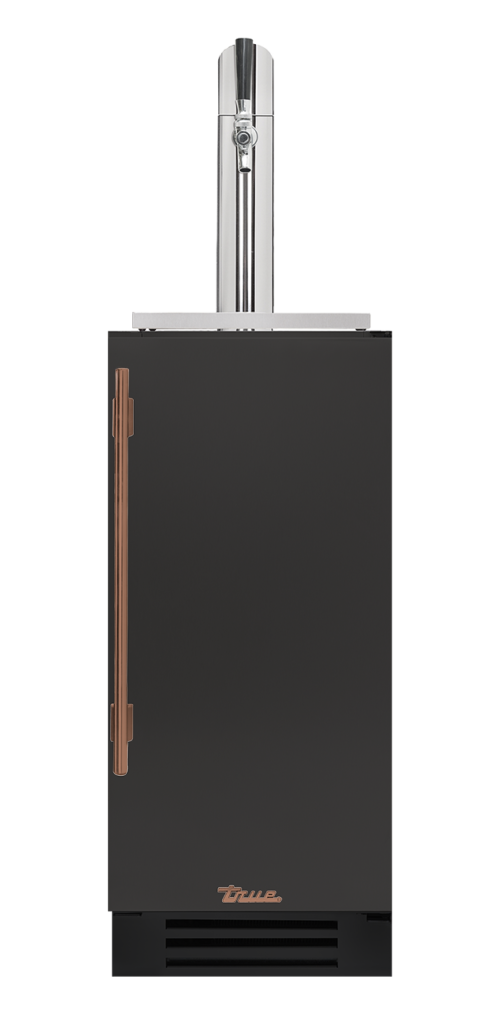 Undercounter Beverage Dispenser, Right Hinged, Ultra Matte Black, Copper Hardware TUR15BDROPCDSK085H03