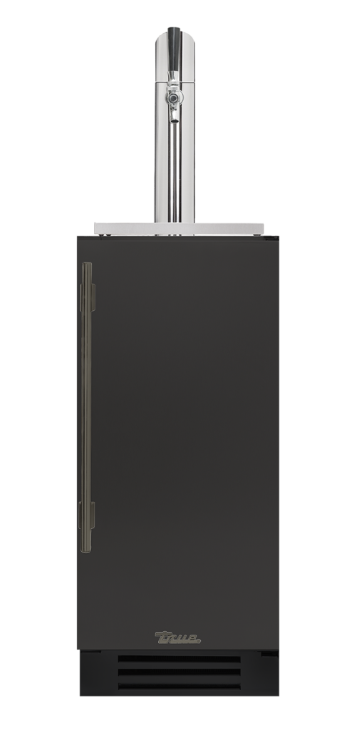 Undercounter Beverage Dispenser, Right Hinged, Ultra Matte Black, Pewter Hardware TUR15BDROPCDSK085H05