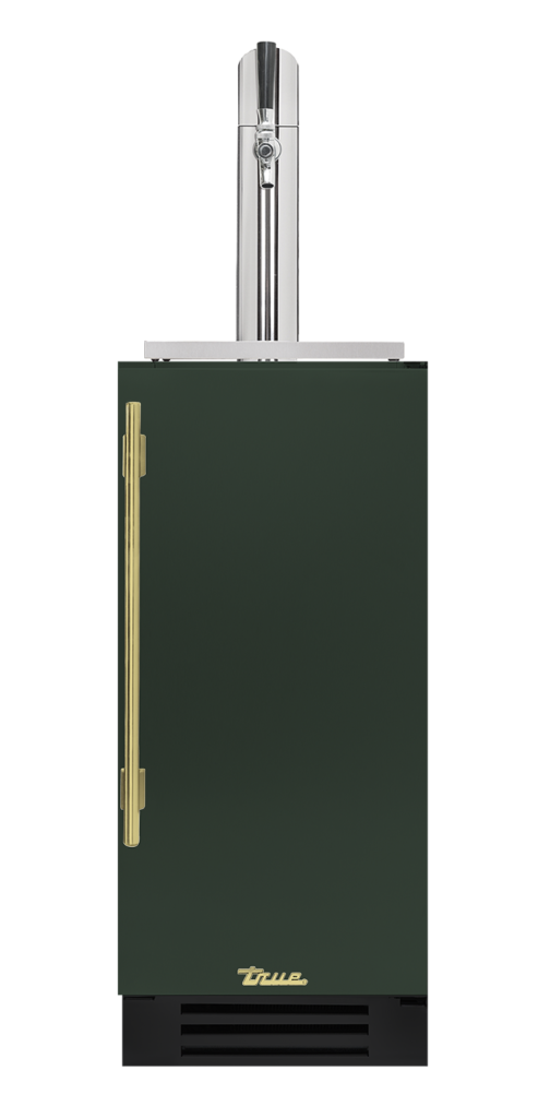 Undercounter Beverage Dispenser, Right Hinged, Emerald, Brass Hardware TUR15BDROPCDSK086H01
