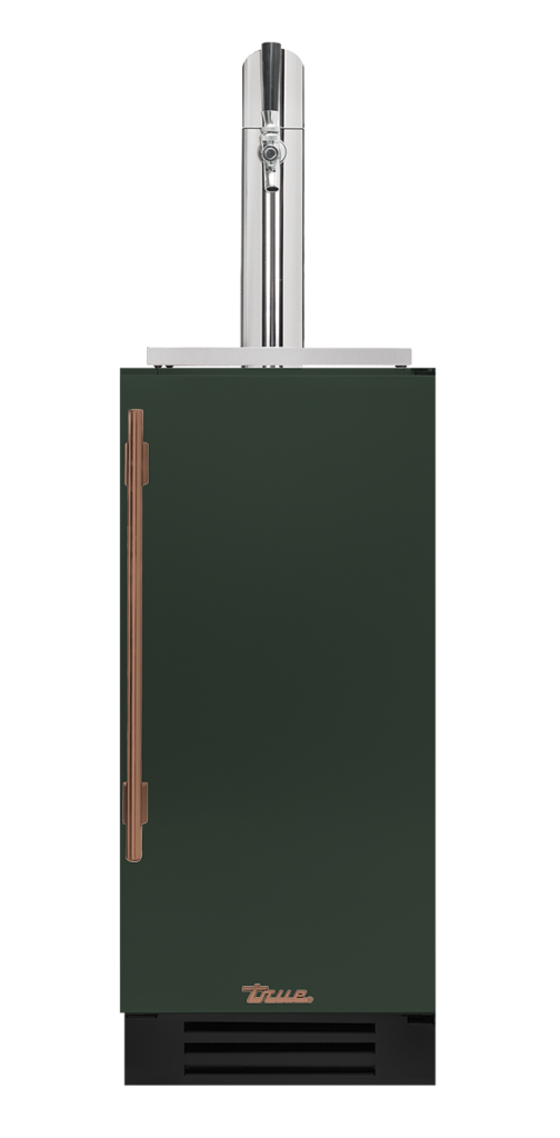 Undercounter Beverage Dispenser, Right Hinged, Emerald, Copper Hardware TUR15BDROPCDSK086H03