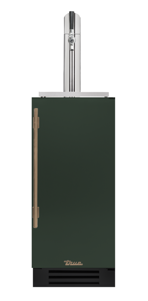 Undercounter Beverage Dispenser, Right Hinged, Emerald, Gold Hardware TUR15BDROPCDSK086H08