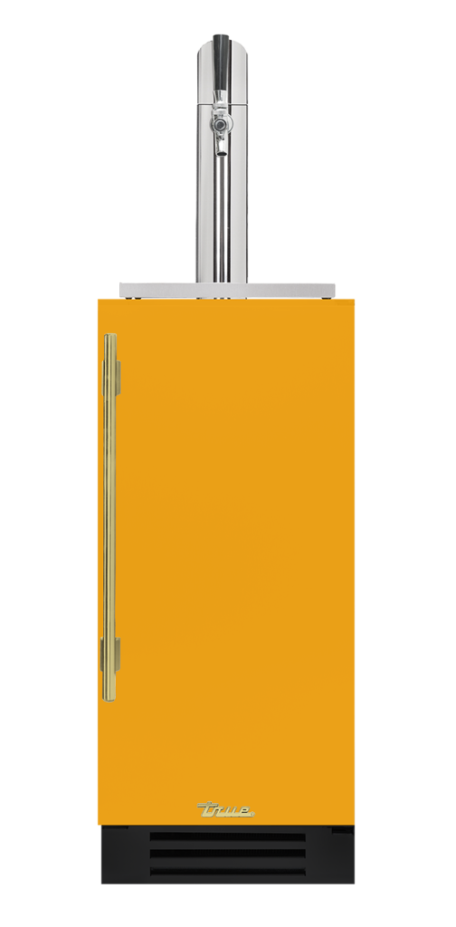 Undercounter Beverage Dispenser, Right Hinged, Saffron, Brass Hardware TUR15BDROPCDSK103H01