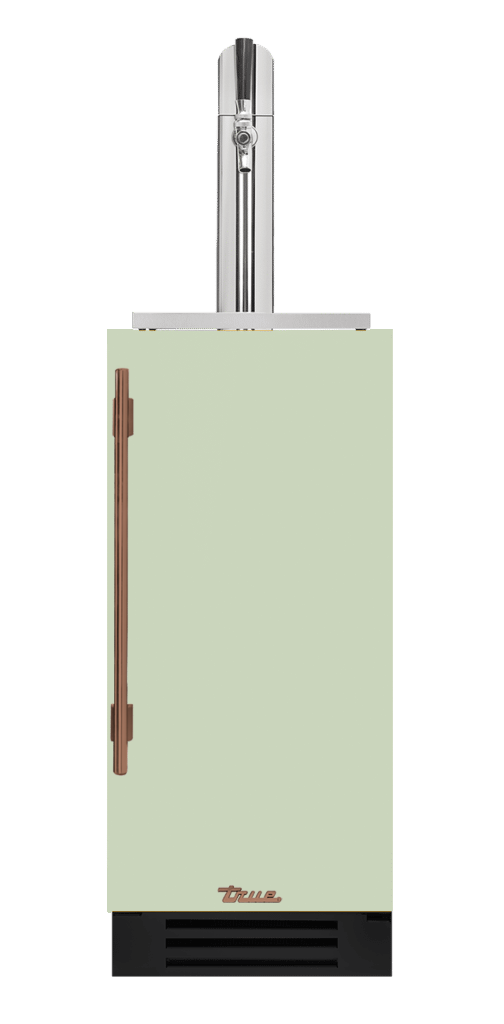 Undercounter Beverage Dispenser, Right Hinged, Sage, Copper Hardware TUR15BDROPCDSK129H03