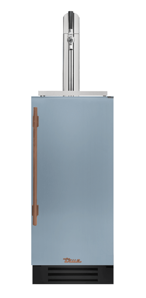 Undercounter Beverage Dispenser, Right Hinged, Bluestone, Copper Hardware TUR15BDROPCDSK152H03
