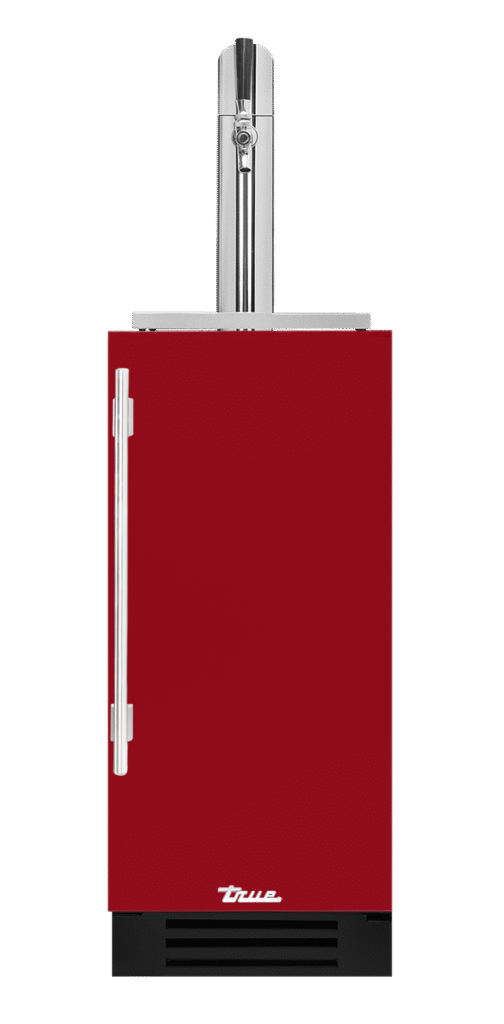 Undercounter Beverage Dispenser, Right Hinged, Crimson, Chrome Hardware TUR15BDROPCDSK193H02
