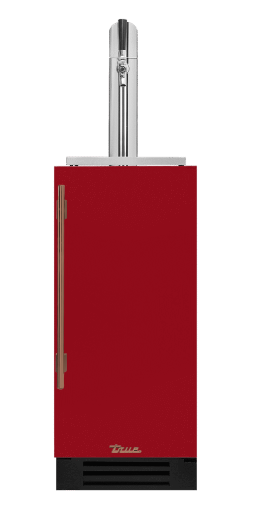 Undercounter Beverage Dispenser, Right Hinged, Crimson, Copper Hardware TUR15BDROPCDSK193H03