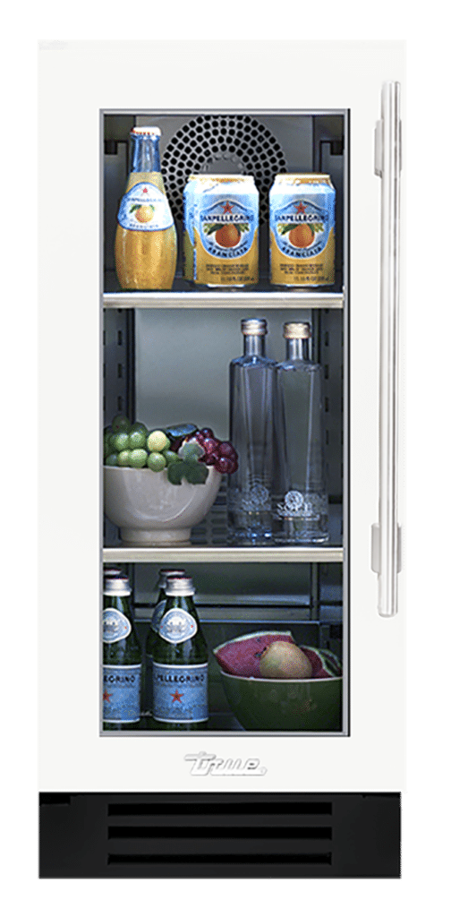 Undercounter Refrigerator, Left Hinged, Matte White, Chrome Hardware TUR15LOGCDSK030H02