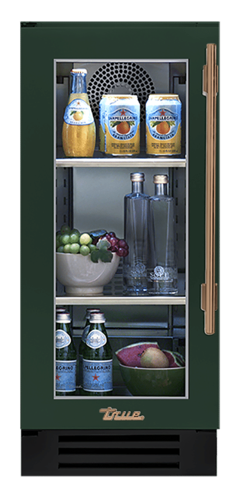 Undercounter Refrigerator, Left Hinged, Emerald, Gold Hardware TUR15LOGCDSK086H08