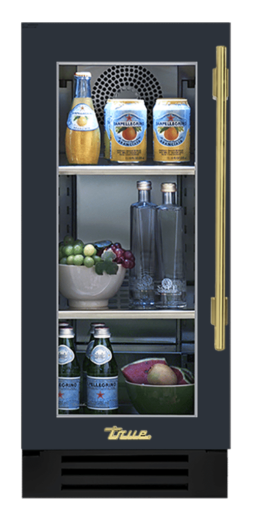 Undercounter Refrigerator, Left Hinged, Juniper, Brass Hardware TUR15LOGCDSK104H01
