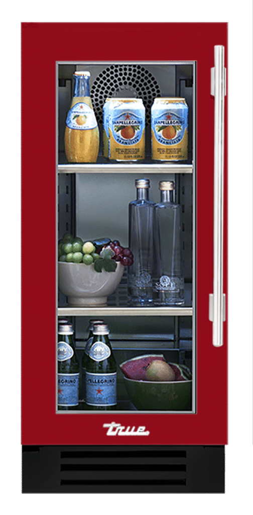 Undercounter Refrigerator, Left Hinged, Crimson, Chrome Hardware TUR15LOGCDSK193H02