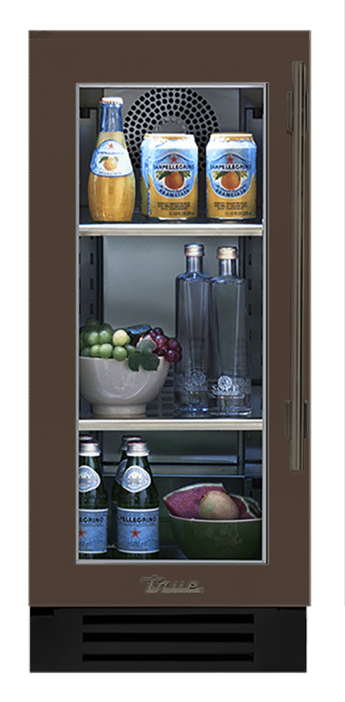 Undercounter Refrigerator, Left Hinged, Espresso, Pewter Hardware TUR15LOGCDSK305H05