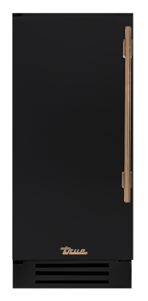 Undercounter Refrigerator, Left Hinged, Matte Black, Gold Hardware TUR15LOPCDSK027H08
