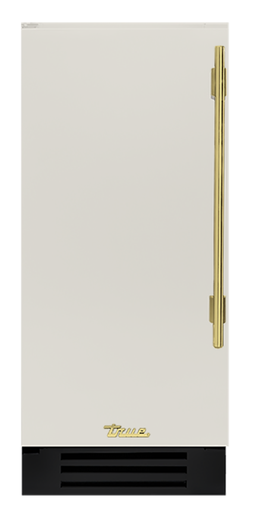 Undercounter Refrigerator, Left Hinged, Antique White, Brass Hardware TUR15LOPCDSK050H01