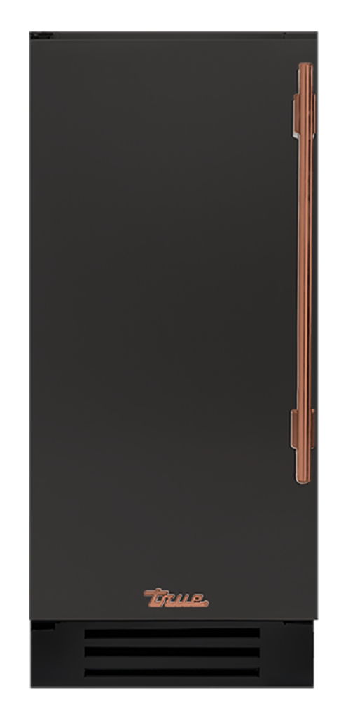 Undercounter Refrigerator, Left Hinged, Ultra Matte Black, Copper Hardware TUR15LOPCDSK085H03