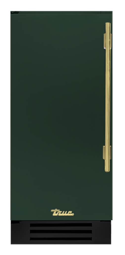 Undercounter Refrigerator, Left Hinged, Emerald, Brass Hardware TUR15LOPCDSK086H01