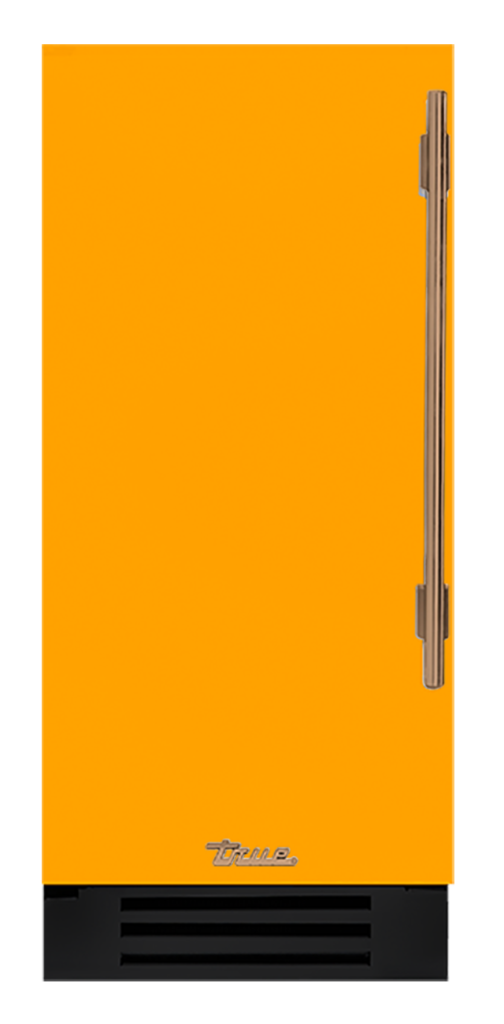 Undercounter Refrigerator, Left Hinged, Saffron, Gold Hardware TUR15LOPCDSK103H08