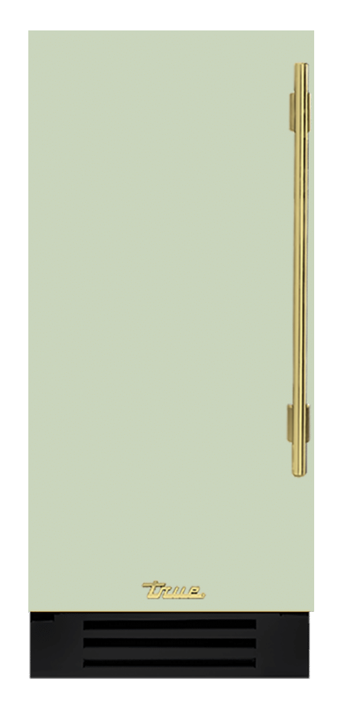 Undercounter Refrigerator, Left Hinged, Sage, Brass Hardware TUR15LOPCDSK129H01