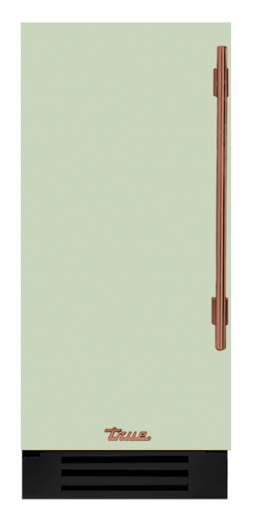 Undercounter Refrigerator, Left Hinged, Sage, Copper Hardware TUR15LOPCDSK129H03
