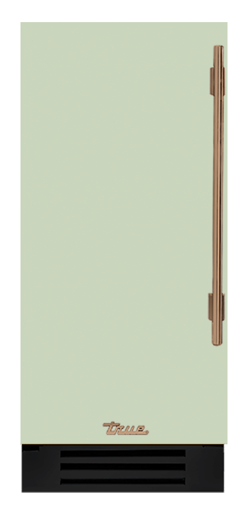 Undercounter Refrigerator, Left Hinged, Sage, Gold Hardware TUR15LOPCDSK129H08