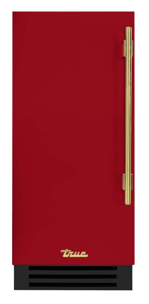 Undercounter Refrigerator, Left Hinged, Crimson, Brass Hardware TUR15LOPCDSK193H01